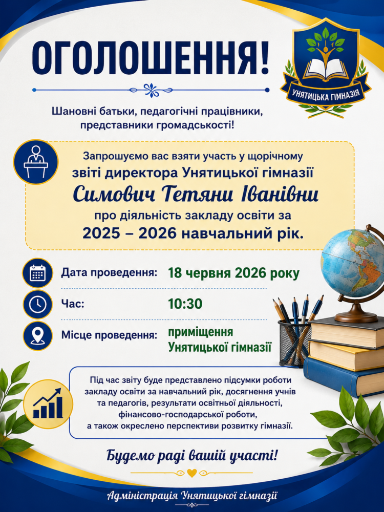 Звіт директора гімназії за 2025 – 2026 н.р.